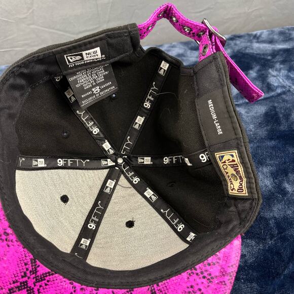 Chicago Bulls Hat Snakeskin Style New Era 9Fifty Strapback Hardwood Classics NBA - Picture 5 of 14